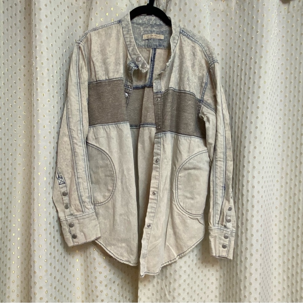 Free people Moto Colorblock Shirt